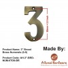 3" Broad Brass Numerals (0-9)